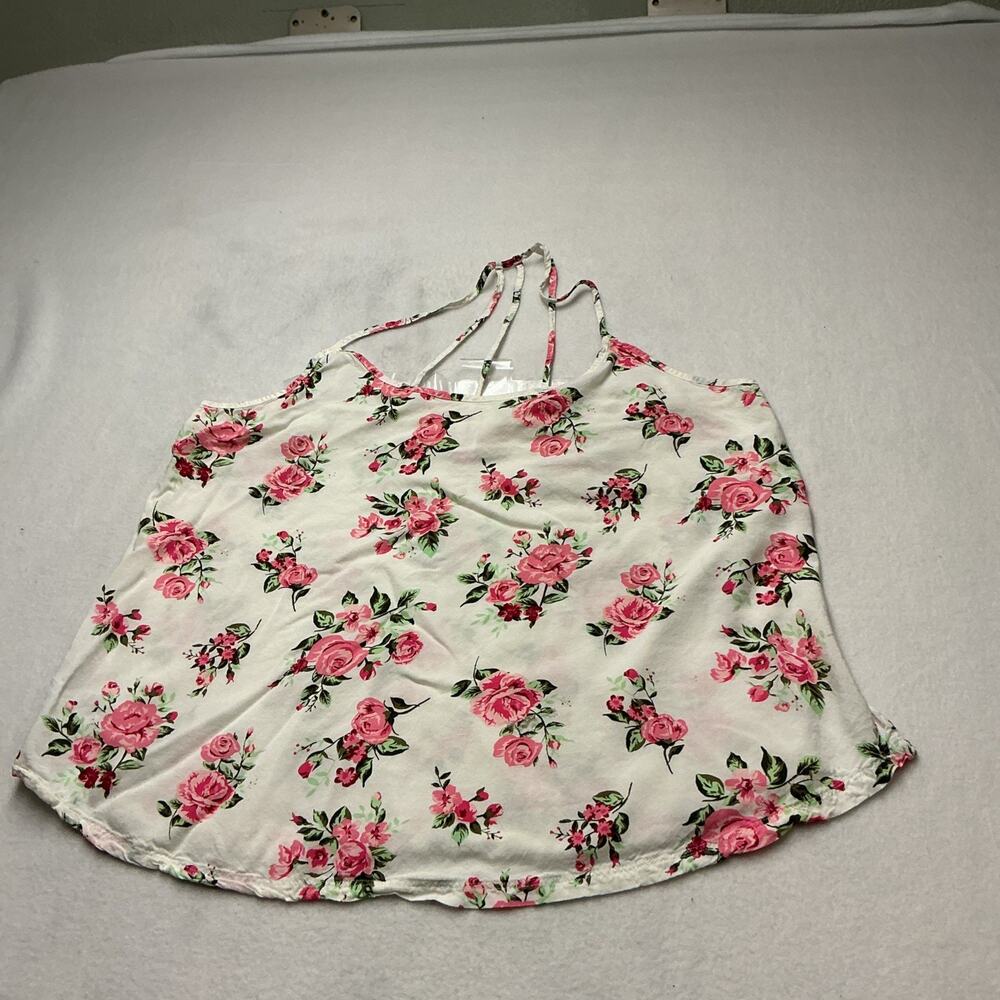 No Boundaries Floral Women's White Pink Sleeveless tank top size XXL , 3995